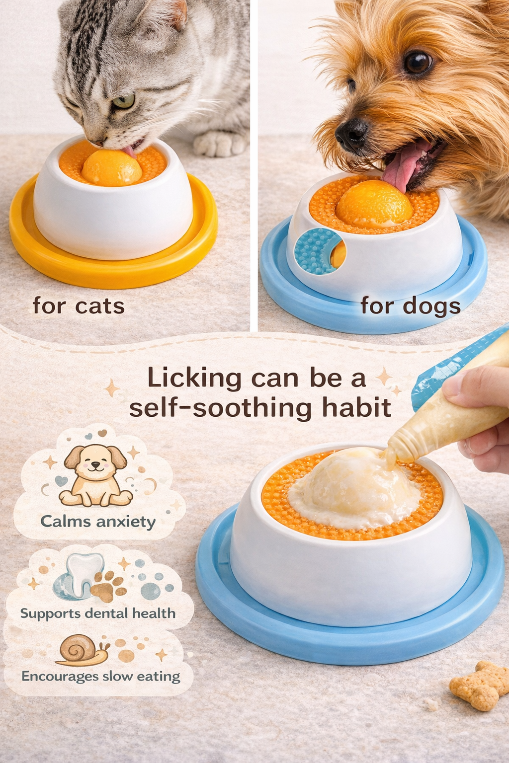 CalmiLick™: Slow-Feeding Lick Bowl