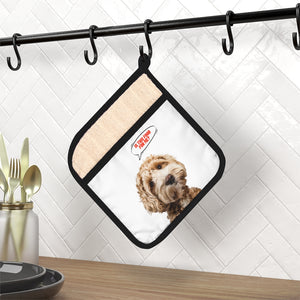 Pot Holder with Pocket: "Is this food for me"?