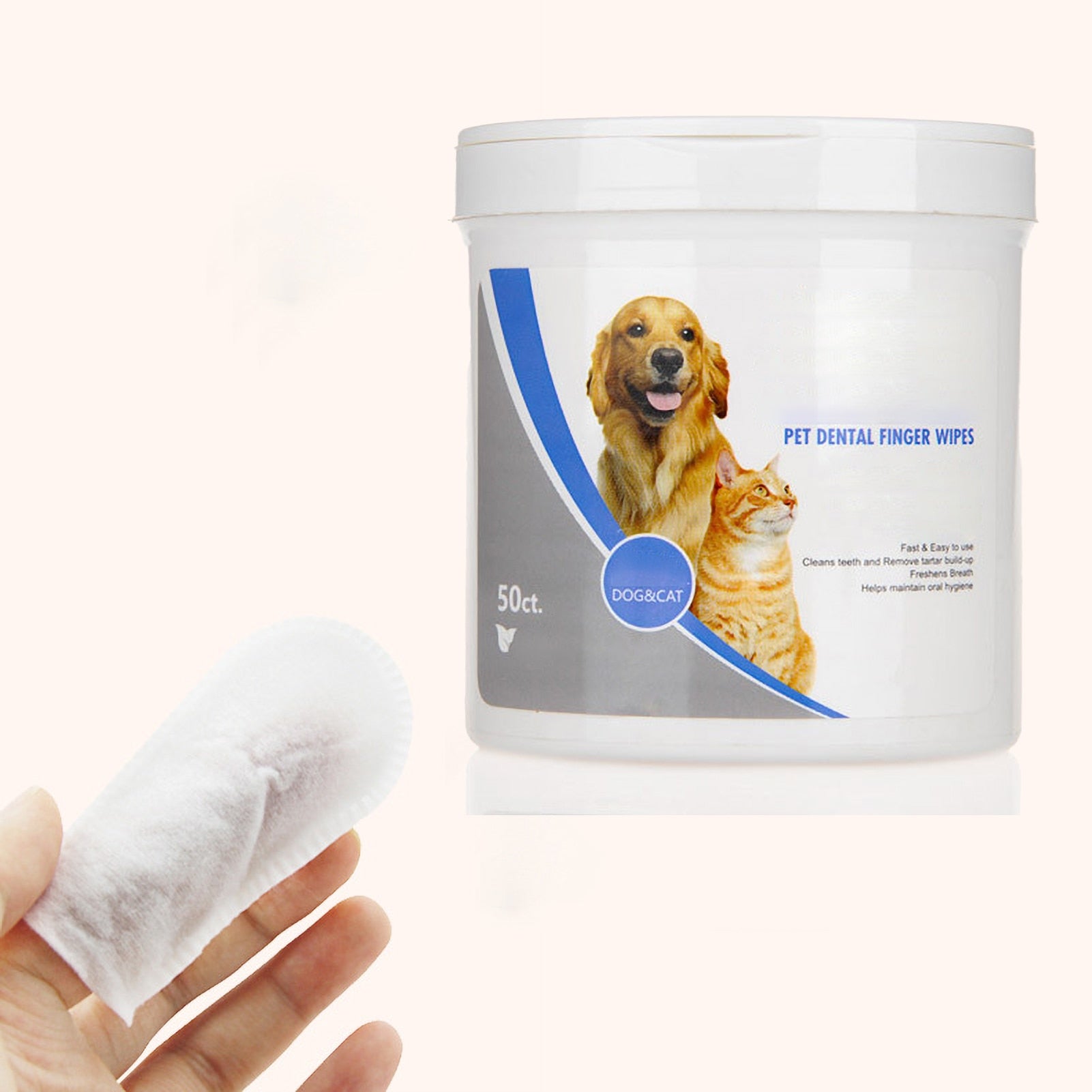 Plaque tooth outlet wipes for dogs